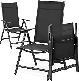 Casaria® Gartenstühle 2er Set Hochlehner