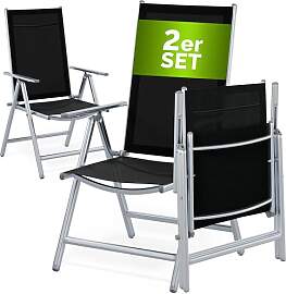 Casaria® Gartenstühle 2er Set Hochlehner