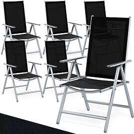 Casaria® Gartenstühle 6er Set Hochlehner