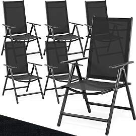 Casaria® Gartenstühle 6er Set Hochlehner