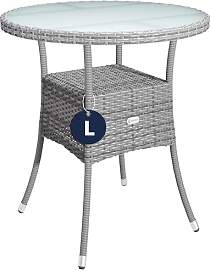 Casaria® Gartentisch Polyrattan Wetterfest Rund