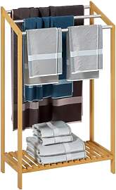 CASARIA® Handtuchhalter Stehend Bambus Holz 3