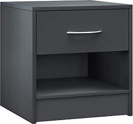Casaria® Nachttisch Anthrazit mit Schublade & 