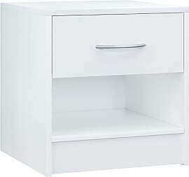 Casaria® Nachttisch Weiß mit Schublade &