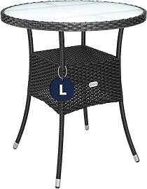 Casaria® Polyrattan Gartentisch 60cm Rund 5mm