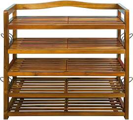 Casaria® Schuhregal mit 5 Ebenen 95x26x82cm