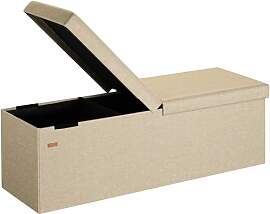 Casaria® Sitzbank mit Stauraum, Beige - Faltbar,