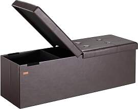 Casaria® Sitzbank mit Stauraum, Braun - Faltbar,