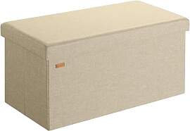 Casaria® Sitzbank mit Stauraum Faltbar Beige