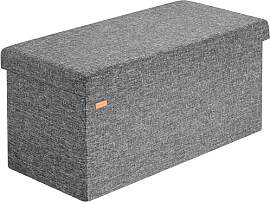 Casaria® Sitzbank mit Stauraum Faltbar Dunkelgrau 