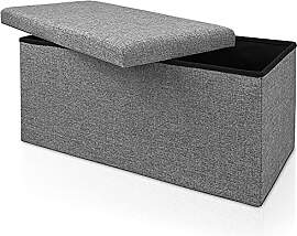 Casaria® Sitzbank mit Stauraum Faltbar Grau