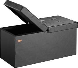 Casaria® Sitzbank mit Stauraum Faltbar Schwarz