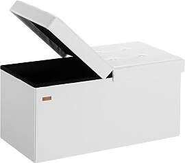 Casaria® Sitzbank mit Stauraum Faltbar Weiß