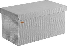 Casaria® Sitzbank mit Stauraum Grau Cord Faltbar