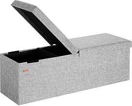 Casaria® Sitzbank mit Stauraum, Grau - Faltbar,