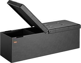 Casaria® Sitzbank mit Stauraum, Schwarz -