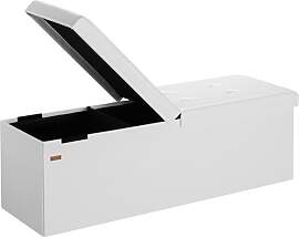 Casaria® Sitzbank mit Stauraum, Weiß - Faltbar,