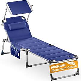 Casaria® Sonnenliege Bari klappbar Wetterfest mit 