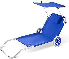 Casaria® Sonnenliege Klappbar mit Dach