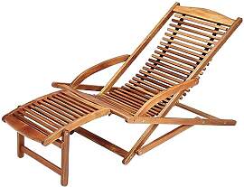 Casaria® Sonnenliege Klappbar mit Fußstütze