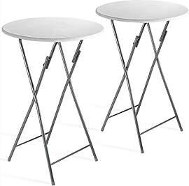 Casaria® Stehtisch 2er Set Klappbar Höhe 110cm