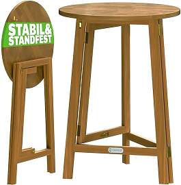 Casaria® Stehtisch Holz Klappbar 110cm Hoch 80 cm 