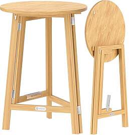 Casaria® Stehtisch Klappbar Massiv Holz 78 cm