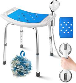 Casgee Duschhocker Höhenverstellbar 37-57cm,