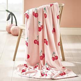 Catherine Lansfield Disco Cherries Kuscheldecke