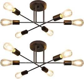 CBJKTX 2ER Deckenlampe Vintage Deckenleuchte Retro 