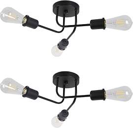 CBJKTX 2ER Deckenleuchte Vintage Deckenlampe Retro 