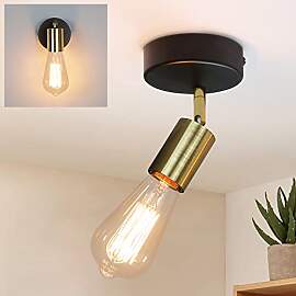 CBJKTX Deckenleuchte E27 Deckenlampe Schwarz-Gold