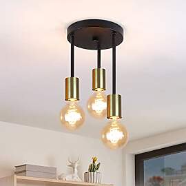 CBJKTX Deckenleuchte Vintage Deckenlampe E27-3