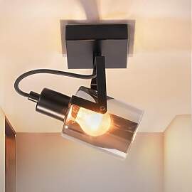 CBJKTX Deckenstrahler Schwarz Deckenlampe Vintage