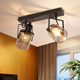 CBJKTX Deckenstrahler Schwarz Deckenlampe Vintage