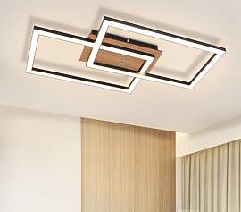 CBJKTX LED Deckenleuchte Modern Deckenlampe - Holz 