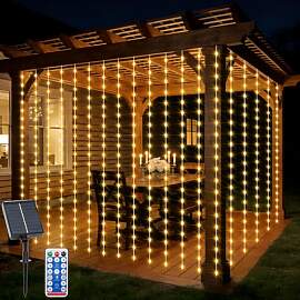 CCILAND Solar-Vorhanglichter für den
