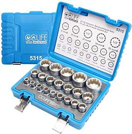 CCLIFE 21tlg 1/2'' Vielzahn Nuss Satz