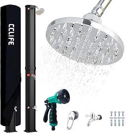 CCLIFE Solardusche 40L mit Handbrause Solar
