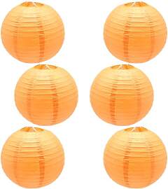 CEEYSEE 6 Stück Papierlaterne Orange 30 cm