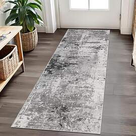Cekene Abstrakter Teppich Läufer 80X200cm Grau
