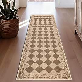 Cekene Teppich Läufer Flur Braun 80X200cm Boho