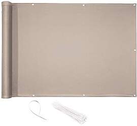 CelinaSun Sichtschutz Balkon 0,9 x 6 m Taupe PES