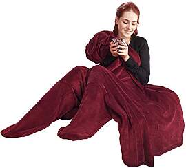 CelinaTex Flauschige Kuscheldecke mit Füßen