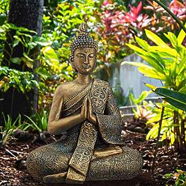 Cepewa Buddha goldene asiatische Statue sitzend