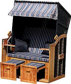 Cepewa Strandkorb XXL Set | Deluxe Vollieger | 2