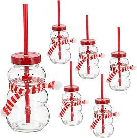 Cepewa Trinkglas Schneemann 6er Set | Füllmenge