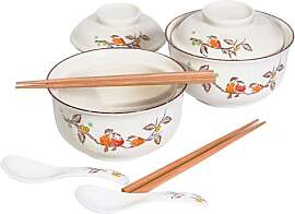 Ceraozmus Keramik-Ramenschüssel-Set, 800 ml, mit