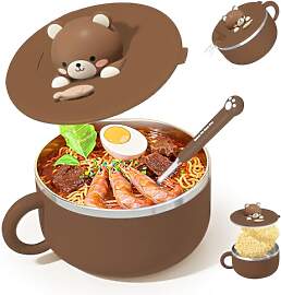 CEWROM Ramen Schüssel mit Deckel, 1200ml