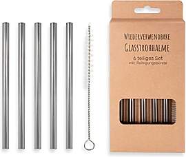 CEY Glasstrohhalme| wiederverwendbar| Trinkhalm|